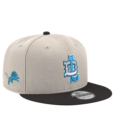 New Era Men's Cream/blue Detroit Lions City Originals 9FIFTY Snapback Hat
