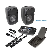 Pyle Stage & Studio Pa Speaker & Dj Mixer Bundle Kit