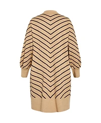 City Chic Plus Stripe Ivy Cardigan