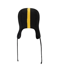 New Era Men's Black Pittsburgh Steelers Helmet Head Trapper Knit Hat