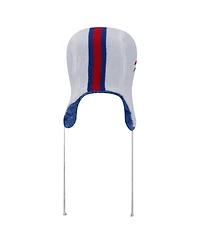 New Era Men's White Buffalo Bills Helmet Head Trapper Knit Hat
