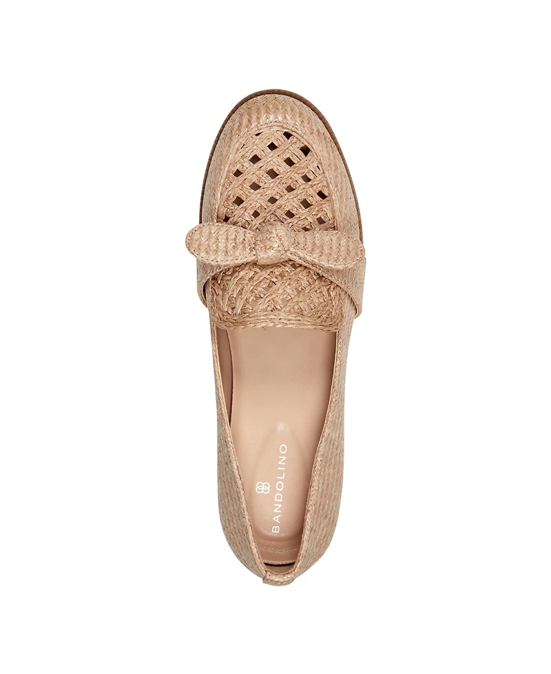 Bandolino Women's Lilanaa Raffia Woven Knotted Loafers