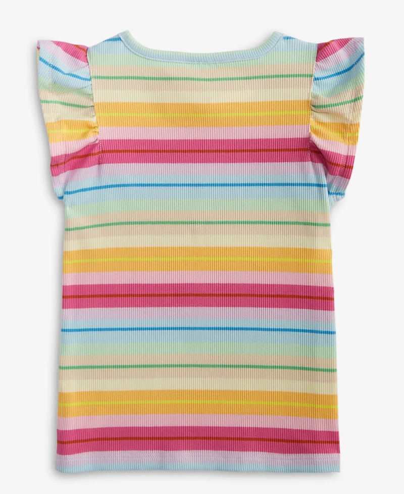 Epic Threads Toddler Girls Rib Flutter Stripe Tank Top, Exclusively at Macy's