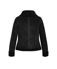 City Chic Plus Sherpa Hunter Jacket