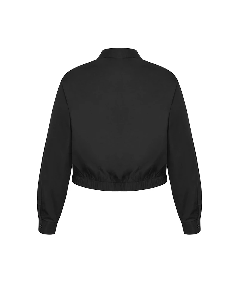 Plus Classic Crop Shirt