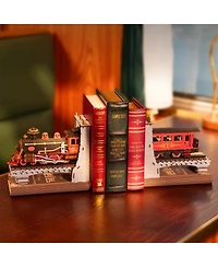 Robotime 3D Puzzles for Adults Diy Book Nook Kit Decorative Bookends 6.5" Model Building Kit Crafts for Adults Gifts, Red, 12.36"9.09"1.57"