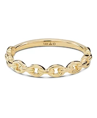 Devata Cable Link Ring in 14K Gold, Size 6, approx. 1.5 grams.