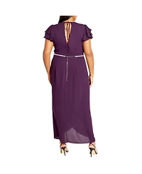 City Chic Plus Enya Maxi Dress
