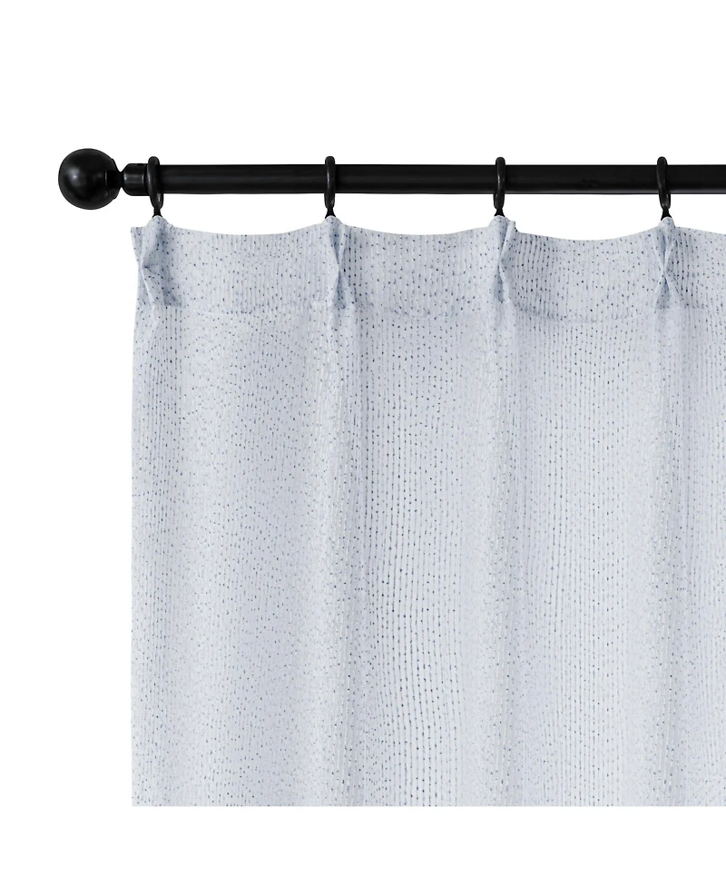 Awesome Home Madison Pinch Pleat Single Curtain Panel with Hooks and Rings, 38"X84"