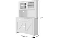 gaomon Kitchen Pantry Cabinet with Microwave Stand, Freestanding Hutch Cabinet with Buffet Cupboard