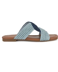 Nine West Women's Quara Woven Flat Slip-On Sandals