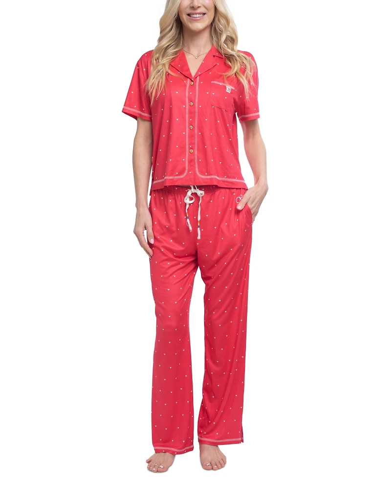 Ocean Pacific Women's Mild At Heart Printed Pajama Set