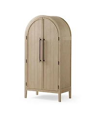 Maven Lane Selene Classical Wooden Cabinet in Antiqued White Finish