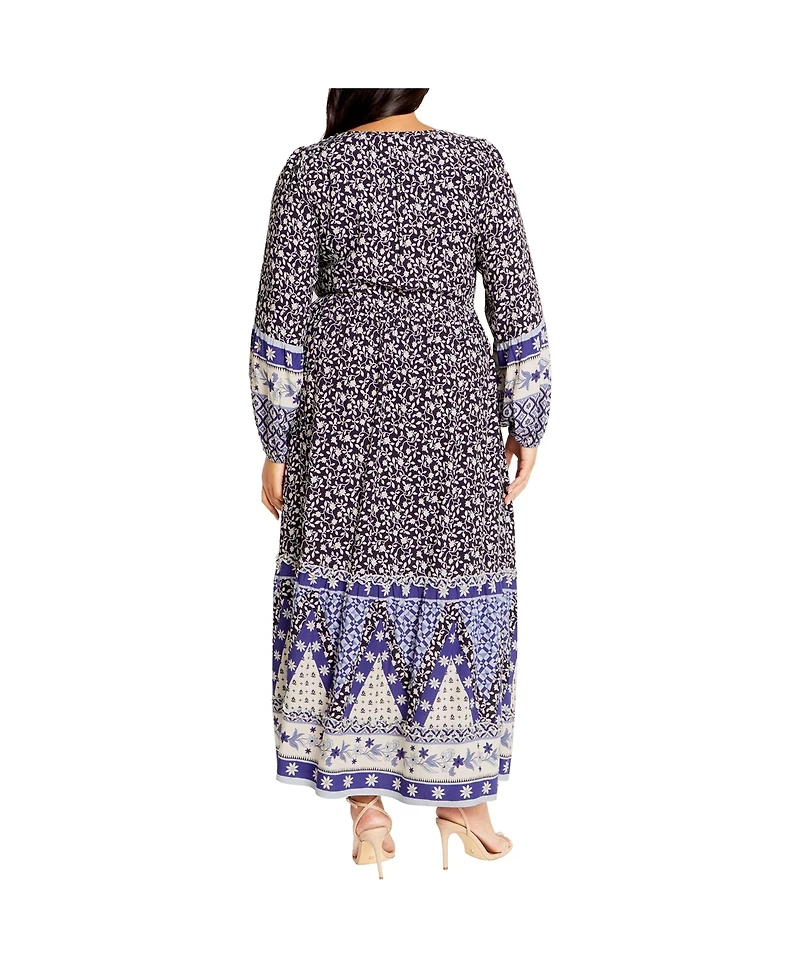 Plus Faith Placement Maxi Dress