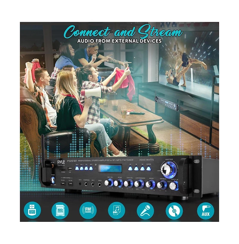 Pyle Bluetooth Hybrid Amplifier Receiver