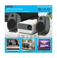 Pyle Hi-Fi Bluetooth Desktop Bookshelf Speakers with Remote Control and Optical Cable (60W)