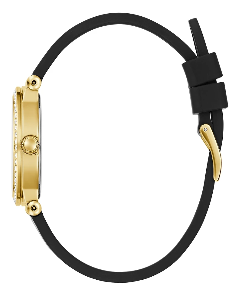 Guess Women's Analog Black Silicone Watch, 32mm