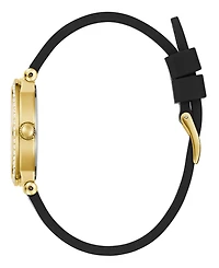 Guess Women's Analog Black Silicone Watch, 32mm