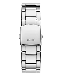 Guess Men's Multi-Function Silver Tone Stainless Steel Watch, 44mm
