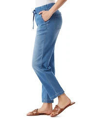 Gloria Vanderbilt Women's Knitology Anya Drawstring Straight-Leg Jeans