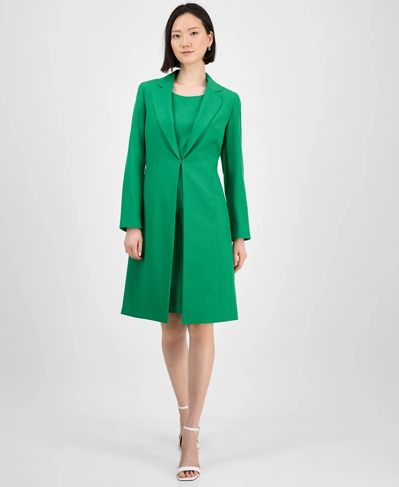 Le Suit Women's Elongated Blazer Dress Set