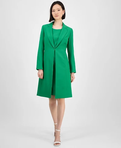 Le Suit Women's Elongated Blazer Dress Set