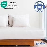 Waterproof Mattress Protector Bamboo Viscose, Ultra Soft Leak-Proof Mattress Cover - Hypoallergenic, Breathable