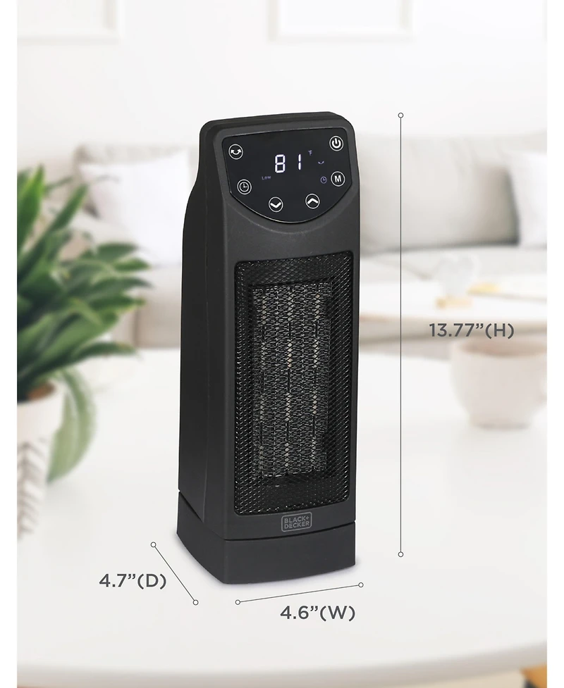 Oscillating Desktop Heater with Remote