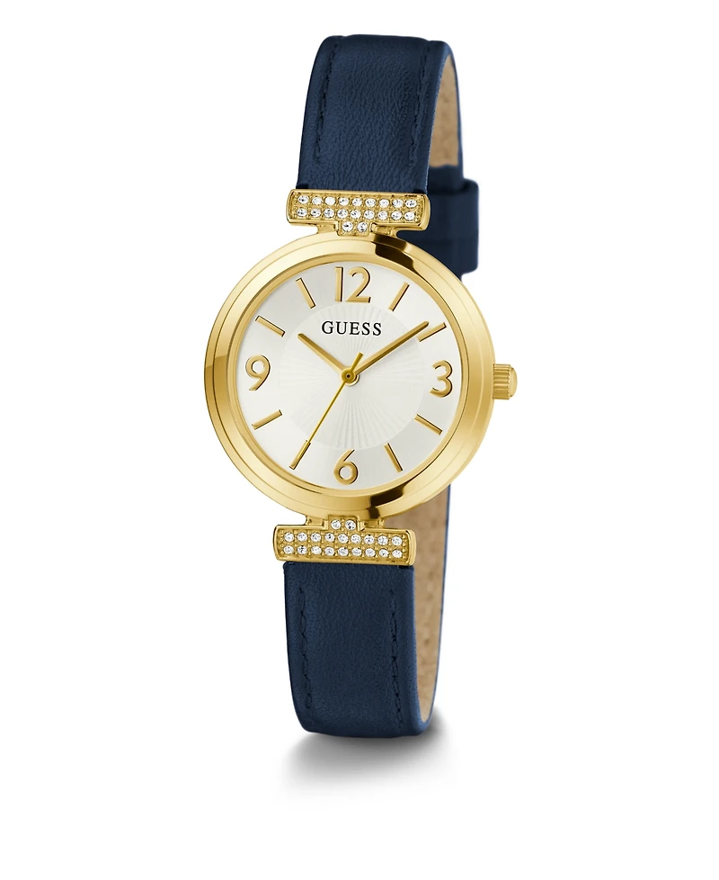 Guess Women's Analog Genuine Leather Watch