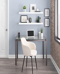 Lumisource 33" Metal Boyne Contemporary Accent Chair, Set of 2