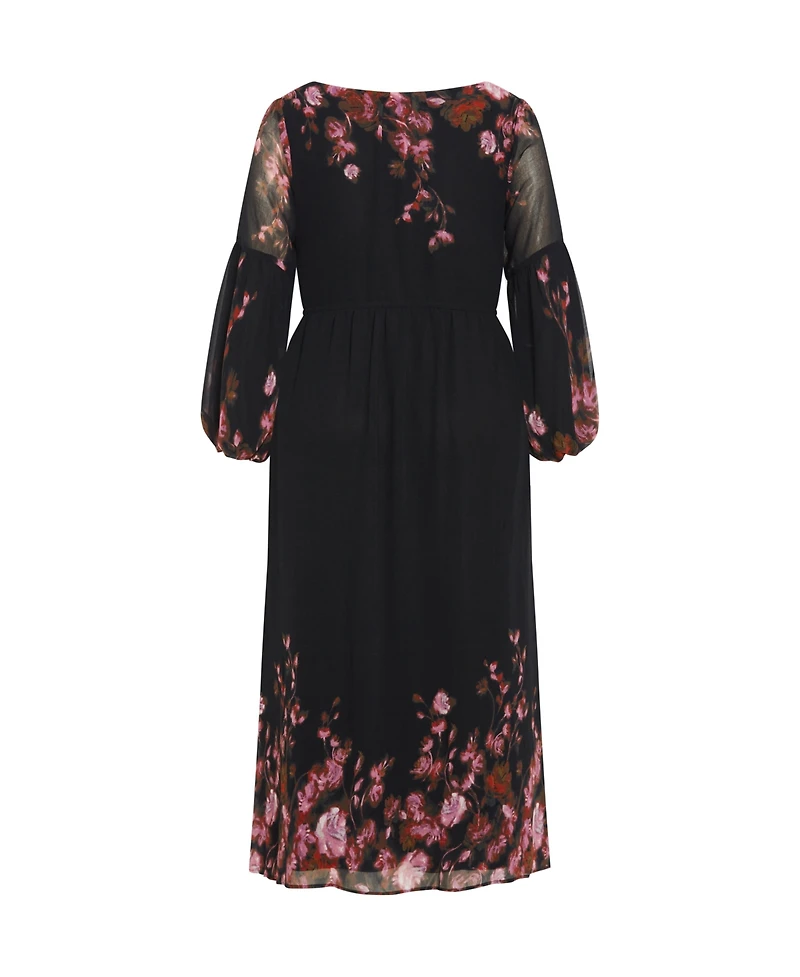 Plus Romance Border Dress