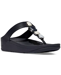 FitFlop Women's Fino Multi-Stone Leather Wedge Sandals