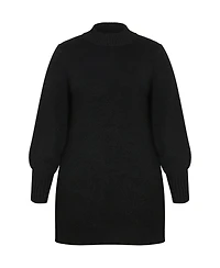 City Chic Plus Longline Split Sweater