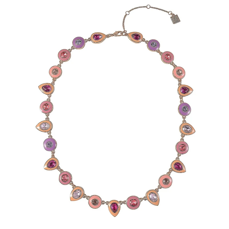 Laundry by Shelli Segal Multi Colored Enamel and Stone Collar Necklace