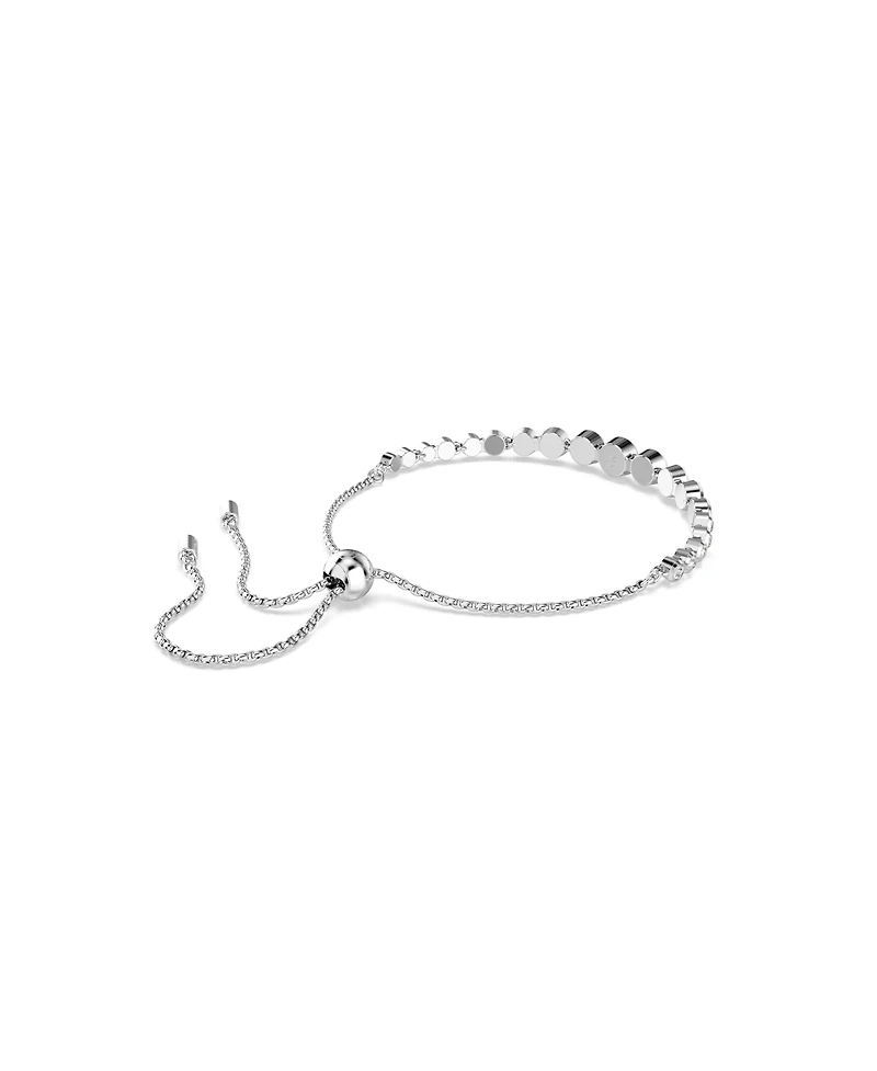 Swarovski Imber White, Rhodium Plated Mixed Round Cuts Tennis Bracelet