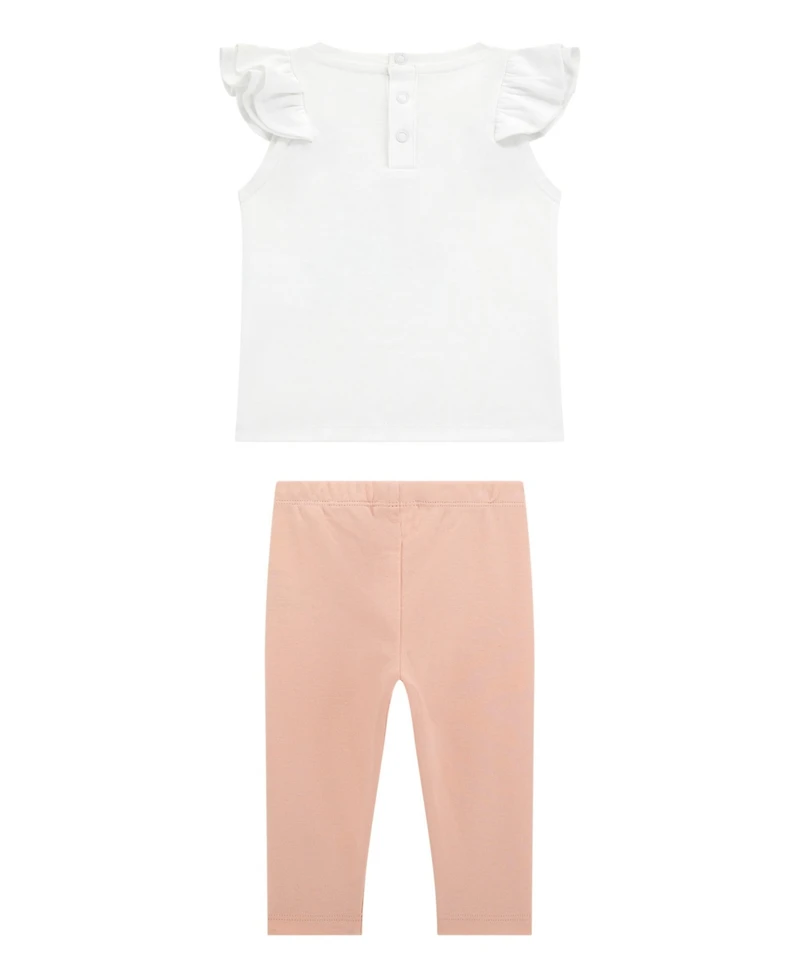 Guess Baby Girls Short Sleeve T-Shirt and Legging, 2-Piece Set