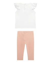Guess Baby Girls Short Sleeve T-Shirt and Legging, 2-Piece Set