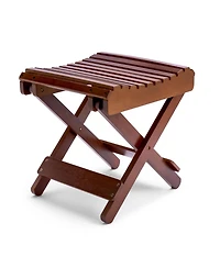 Sorbus Bamboo Folding Step Stool Bench - Great for Bathroom, Spa, Sauna, Wooden Seat