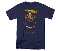 Supergirl Mens Standing Symbol Short Sleeve Adult Tee / T-Shirt