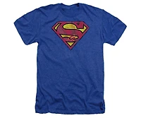 Superman Men's Action Shield Adult Heather Tee / T-Shirt
