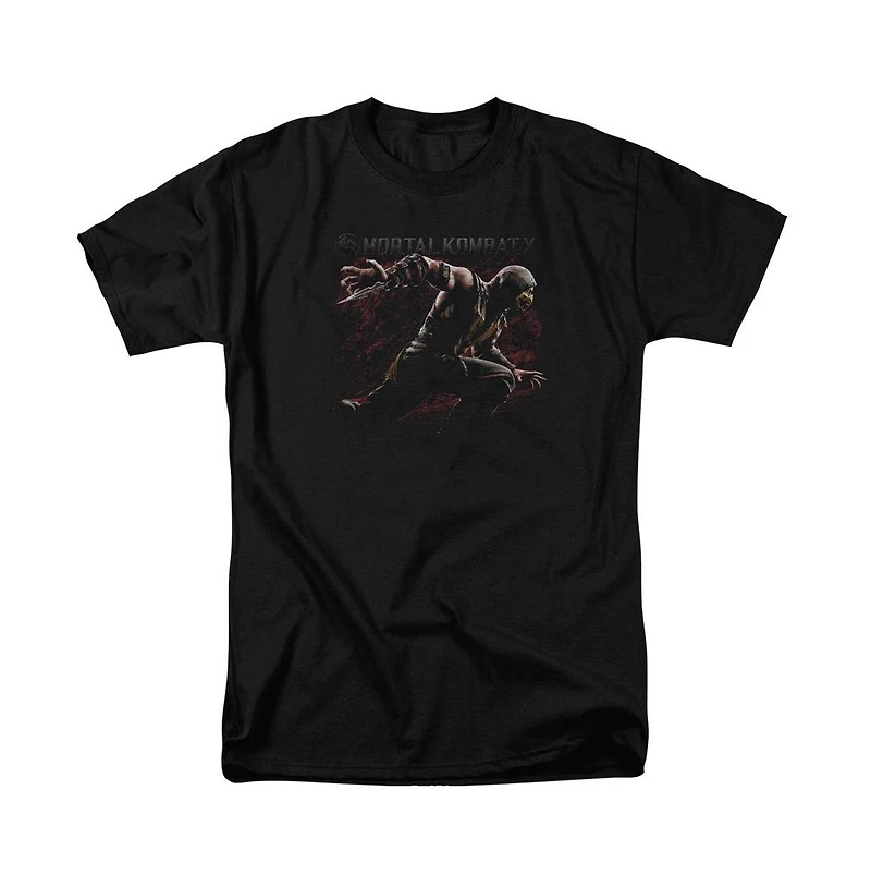 Mortal Kombat X Mens Scorpion Lunge Short Sleeve Adult Tee / T-Shirt