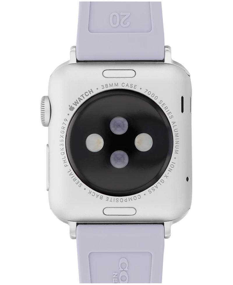 Coach Women's Purple Floral Silicone Strap Band for Apple Watch 38mm, 40mm, 41mm