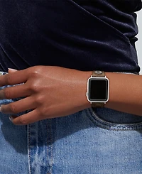 Coach Women's Tan Coach Signature Canvas Leather Strap Band for Apple Watch 38mm, 40mm, 41mm