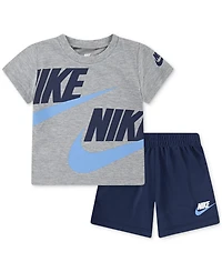 Nike Baby Split Futura T-Shirt & Shorts, 2 Piece Set