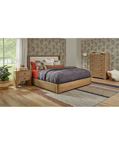 Nordic 3 Pc. King Upholstered Storage Set (Bed, Chest & Nightstand)
