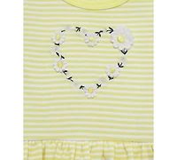 Little Me Baby Girls Cotton Daisy Skirted Bodysuit, Leggings & Headband, 3 Piece Set