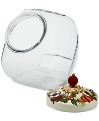MacKenzie-Childs Cookie Jar with Deck the Halls Lid