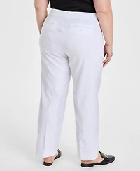 Jm Collection Plus Curvy-Fit Straight-Leg Pants, Exclusively at Macy's
