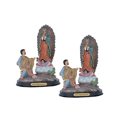 Fc Design "2-pc Set" 9"H Our Lady of Guadalupe with Saint Juan Diego Holy Figurine Statue Ornament Home Room Office Decor and Perfect Ideas for Housew