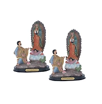 Fc Design "2-pc Set" 9"H Our Lady of Guadalupe with Saint Juan Diego Holy Figurine Statue Ornament Home Room Office Decor and Perfect Ideas for Housew
